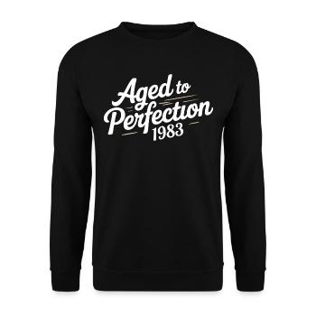 1983 Design for the 43 – For 43 years - Unisex Sweatshirt - black - Front - Alina (178cm) & Michal (187cm)