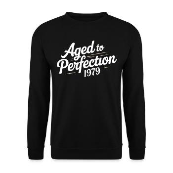1979 Design for the 47 – For 47 years - Unisex Sweatshirt - black - Front - Alina (178cm) & Michal (187cm)