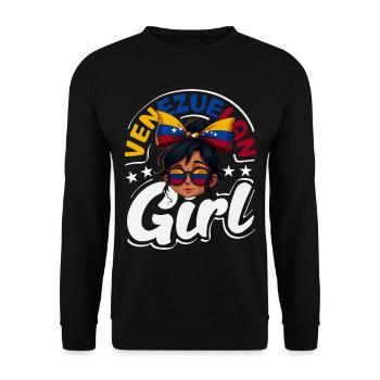 Venezuela Flagge Stolz & Heimat Venezuela - Unisex Pullover - Schwarz - Vorne - Alina (178cm) & Michal (187cm)