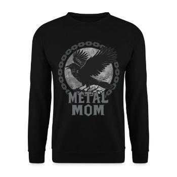 Metal Mom Corbeau Cadeau Heavy Metal Femme - Sweat-shirt Unisexe - noir - Devant - Alina (178cm) & Michal (187cm)