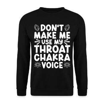 Stimme wie ein Mantra - Unisex Pullover - Schwarz - Vorne - Alina (178cm) & Michal (187cm)