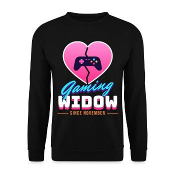 Gaming Widow - Unisex Pullover - Schwarz - Vorne - Alina (178cm) & Michal (187cm)
