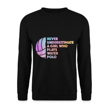 Waterpolo - Sweat-shirt Unisexe - noir - Devant - Alina (178cm) & Michal (187cm)