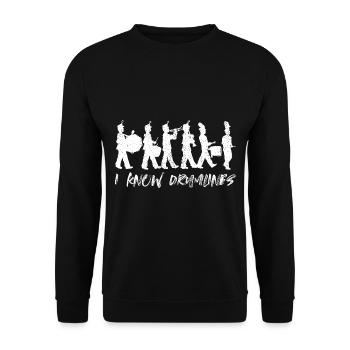 Spielmannszug Fanfarenzug Trommeln Trommler - Unisex Pullover - Schwarz - Vorne - Alina (178cm) & Michal (187cm)