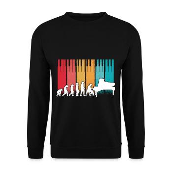 Evolution Piano Musician Keyboard Orchestra - Unisex Pullover - Schwarz - Vorne - Alina (178cm) & Michal (187cm)