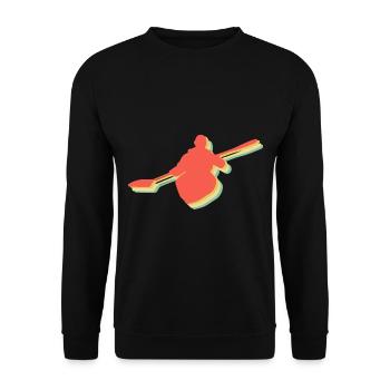Rowing Rowing Rowing Boat Rowing - Unisex Sweatshirt - black - Front - Alina (178cm) & Michal (187cm)