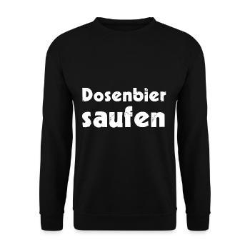 Dosenbier saufen - Unisex Pullover - Schwarz - Vorne - Alina (178cm) & Michal (187cm)
