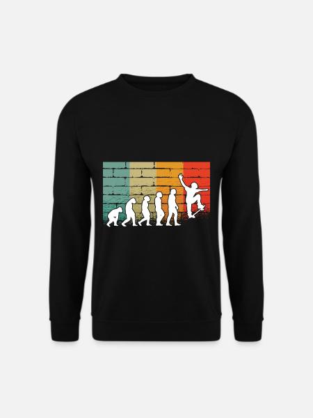 Evolution Skateboarding Skate Retro Streetwear - Unisex Sweatshirt - black