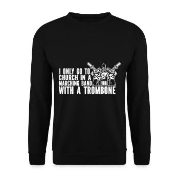 Trombone - Sweat-shirt Unisexe - noir - Devant - Alina (178cm) & Michal (187cm)
