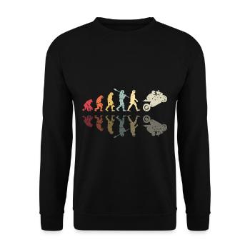 Moto Evolution Vintage Superbike Biker - Sweat-shirt Unisexe - noir - Devant - Alina (178cm) & Michal (187cm)