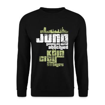 Bachelor Party Cologne City Stories - Unisex Sweatshirt - black - Front - Alina (178cm) & Michal (187cm)