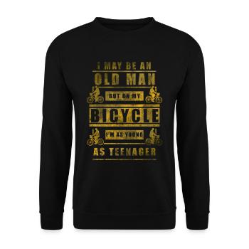 bicycle - Unisex Sweatshirt - black - Front - Alina (178cm) & Michal (187cm)