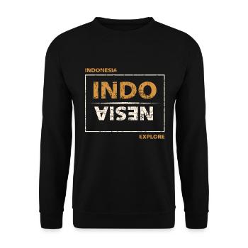 Indonesia - Unisex Sweatshirt - black - Front - Alina (178cm) & Michal (187cm)