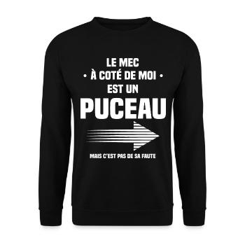 puceau - cadeau humour et drôle - Sweat-shirt Unisexe - noir - Devant - Alina (178cm) & Michal (187cm)