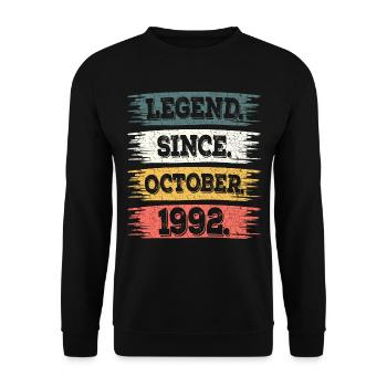 Legend Since October 1992 30 Years Anniversary - Unisex Sweatshirt - black - Front - Alina (178cm) & Michal (187cm)