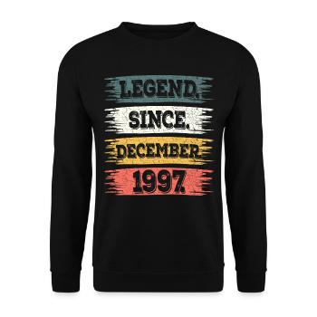 Légende Depuis Décembre 1997 25 Ans Anniversaire - Sweat-shirt Unisexe - noir - Devant - Alina (178cm) & Michal (187cm)