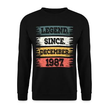 Legend since December 1987 35 years anniversary - Unisex Sweatshirt - black - Front - Alina (178cm) & Michal (187cm)