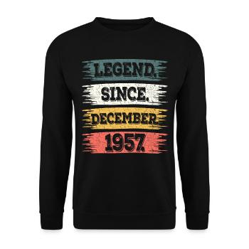 Légende Depuis Décembre 1957 65 Ans Anniversaire - Sweat-shirt Unisexe - noir - Devant - Alina (178cm) & Michal (187cm)