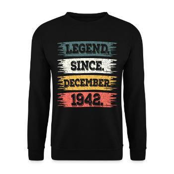 Légende Depuis Décembre 1942 80 Ans Anniversaire - Sweat-shirt Unisexe - noir - Devant - Alina (178cm) & Michal (187cm)