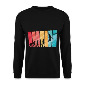 Basketball Evolution From Monkey To Men BBall - Sweat-shirt Unisexe - noir - Devant - Alina (178cm) & Michal (187cm)