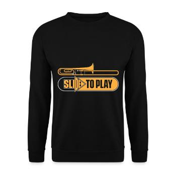 Trombone - Sweat-shirt Unisexe - noir - Devant - Alina (178cm) & Michal (187cm)