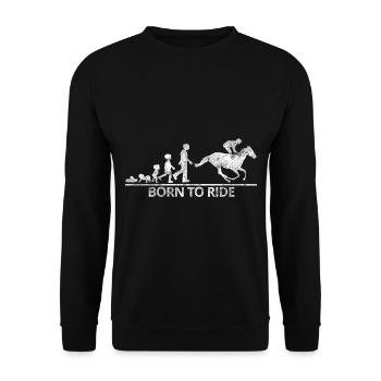 Chevaux d'équitation évolution hobby - Sweat-shirt Unisexe - noir - Devant - Alina (178cm) & Michal (187cm)