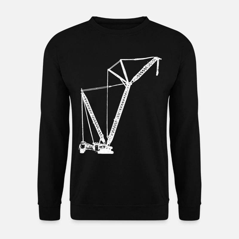 Raupen Kran crawler crane - Unisex Pullover - Schwarz