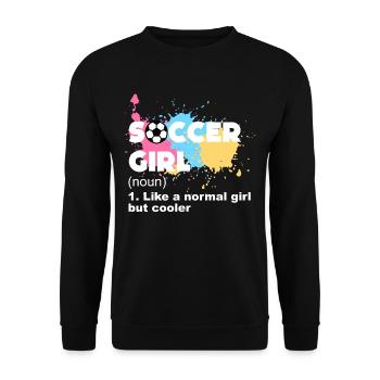 Soccer Girls - Unisex Sweatshirt - black - Front - Alina (178cm) & Michal (187cm)