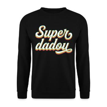 Super Dadou Père Papa 2024 - Sweat-shirt Unisexe - noir - Devant - Alina (178cm) & Michal (187cm)