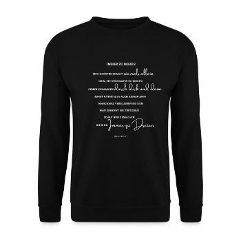 Zahnfee3 - Unisex Pullover - Schwarz - Vorne - Alina (178cm) & Michal (187cm)