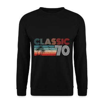 53 ans Anniversaire 2023 Classic 1970 53 Anniversaire - Sweat-shirt Unisexe - noir - Devant - Alina (178cm) & Michal (187cm)