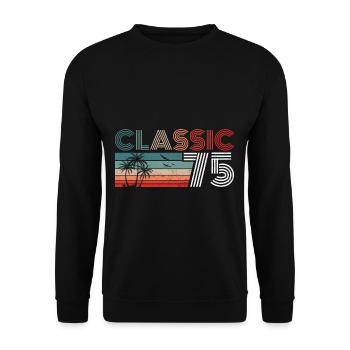48 ans Anniversaire 2023 Classic 1975 48 Anniversaire - Sweat-shirt Unisexe - noir - Devant - Alina (178cm) & Michal (187cm)