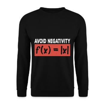Avoid Negativity Mathematics Function Math - Unisex Sweatshirt - black - Front - Alina (178cm) & Michal (187cm)