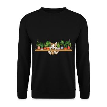 Propriétaire de plante de chaton espiègle - Sweat-shirt Unisexe - noir - Devant - Alina (178cm) & Michal (187cm)