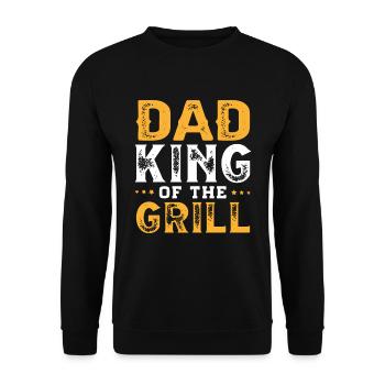 Papa Grilling Grill La meilleure fête des pères au monde - Sweat-shirt Unisexe - noir - Devant - Alina (178cm) & Michal (187cm)