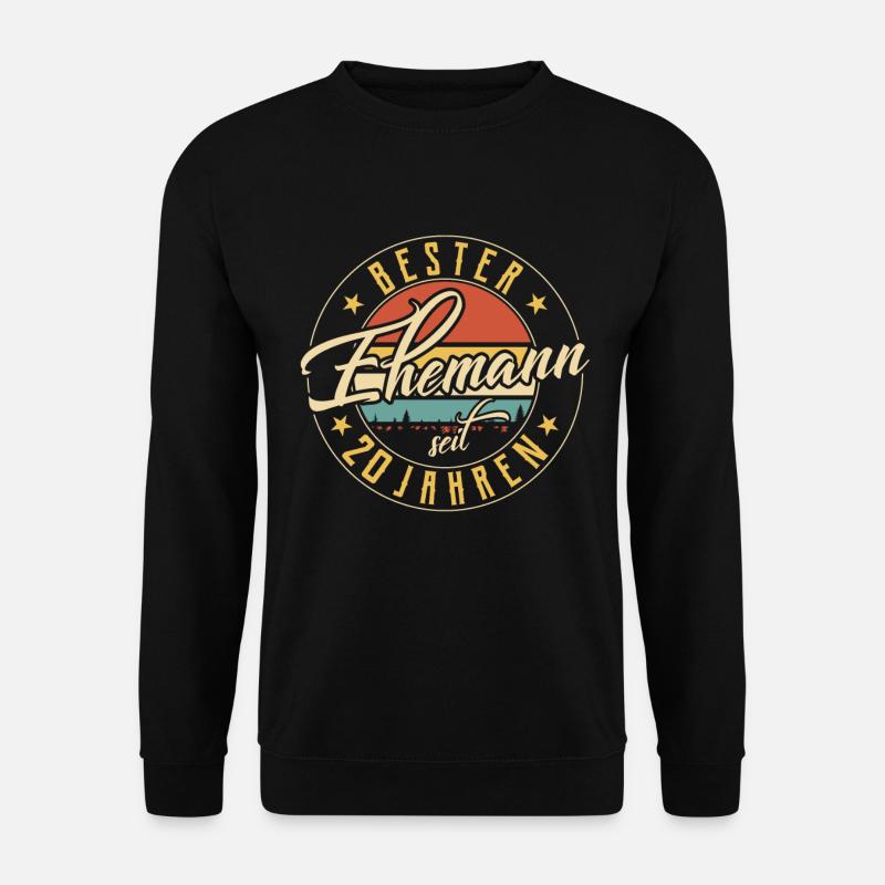 Bester Ehemann 20 Hochzeitstag Goldene Hochzeit - Unisex Pullover - Schwarz