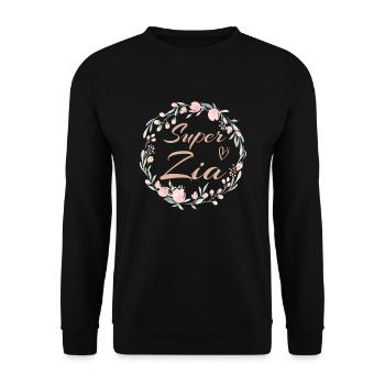 Super tante fleurs de fleurs cadeau - Sweat-shirt Unisexe - noir - Devant - Alina (178cm) & Michal (187cm)