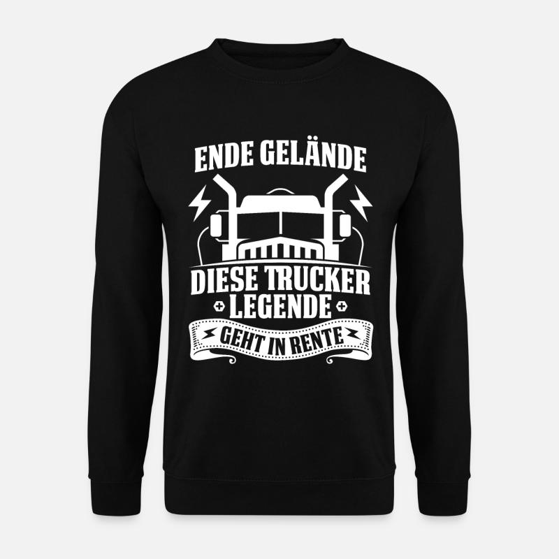 Trucker Legende geht Rente LKW Fahrer Ruhestand - Unisex Pullover - Schwarz