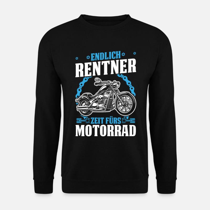 Rentner endlich Motorrad fahren Moped Ruhestand - Unisex Pullover - Schwarz