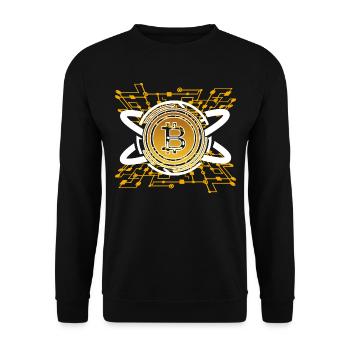 Bitcoin BTC Revolution - Crypto Gift Idea - Unisex Pullover - Schwarz - Vorne - Alina (178cm) & Michal (187cm)