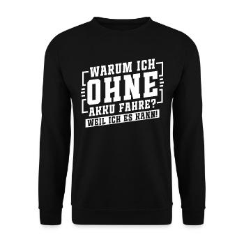 Fahrrad Radsport Fahrradfahrer Spruch - Unisex Pullover - Schwarz - Vorne - Alina (178cm) & Michal (187cm)