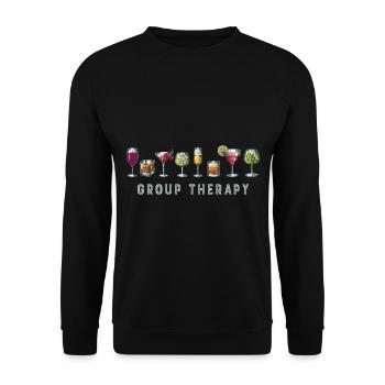 Cocktail Thérapie Barman Femmes Buveuse - Sweat-shirt Unisexe - noir - Devant - Alina (178cm) & Michal (187cm)