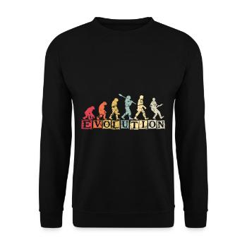 Human Evolution Guitar Band Retro Vintage - Sweat-shirt Unisexe - noir - Devant - Alina (178cm) & Michal (187cm)
