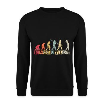 Golf Sports Evolution Of Man Vintage Golfing - Unisex Pullover - Schwarz - Vorne - Alina (178cm) & Michal (187cm)