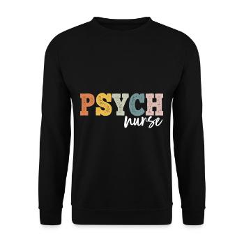 Psych Nurse Dialysis Nursing RN - Unisex Sweatshirt - black - Front - Alina (178cm) & Michal (187cm)