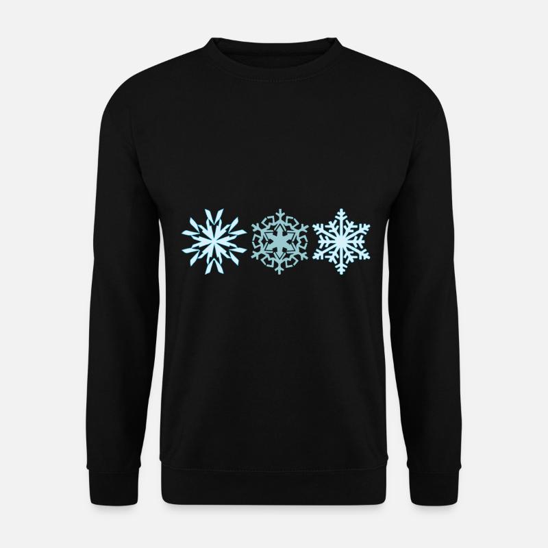 Schneeflocken - Unisex Pullover - Schwarz