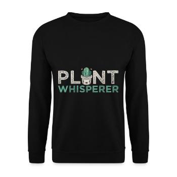 Plant Whisperer Hobby Gardener - Unisex Pullover - Schwarz - Vorne - Alina (178cm) & Michal (187cm)