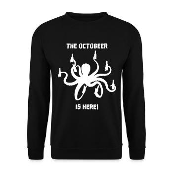 octopus - Unisex Sweatshirt - black - Front - Alina (178cm) & Michal (187cm)
