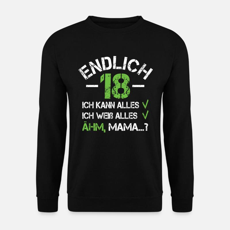 18 Geburtstag - Unisex Pullover - Schwarz