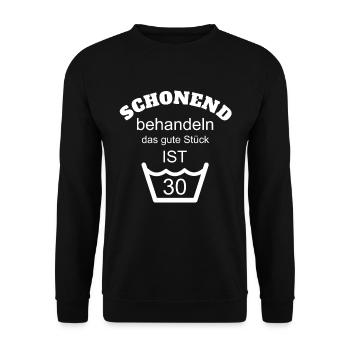 30 Geburtstag 30 Jahre 30er Geschenk Damen Herren - Unisex Pullover - Schwarz - Vorne - Alina (178cm) & Michal (187cm)